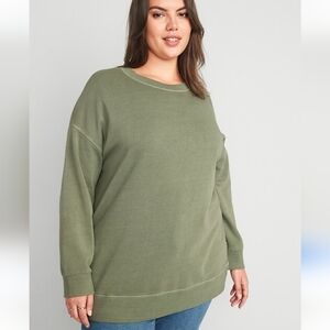 Old Navy Women's XXL Olive Green Sweater Boyfriend Fit Baggy Comfortable